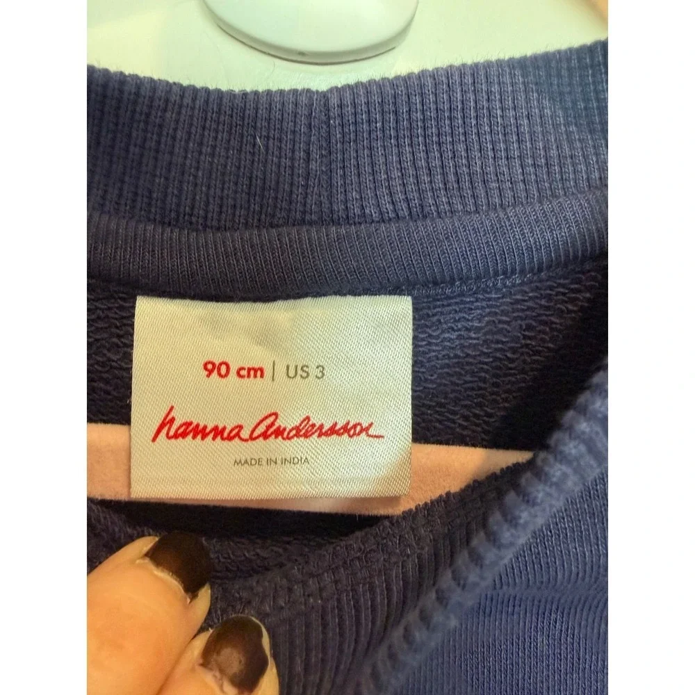 5.Kids Navy Blue Crewneck Sweatshirt Long Sleeve Pullover Fleece Basic Solid Top